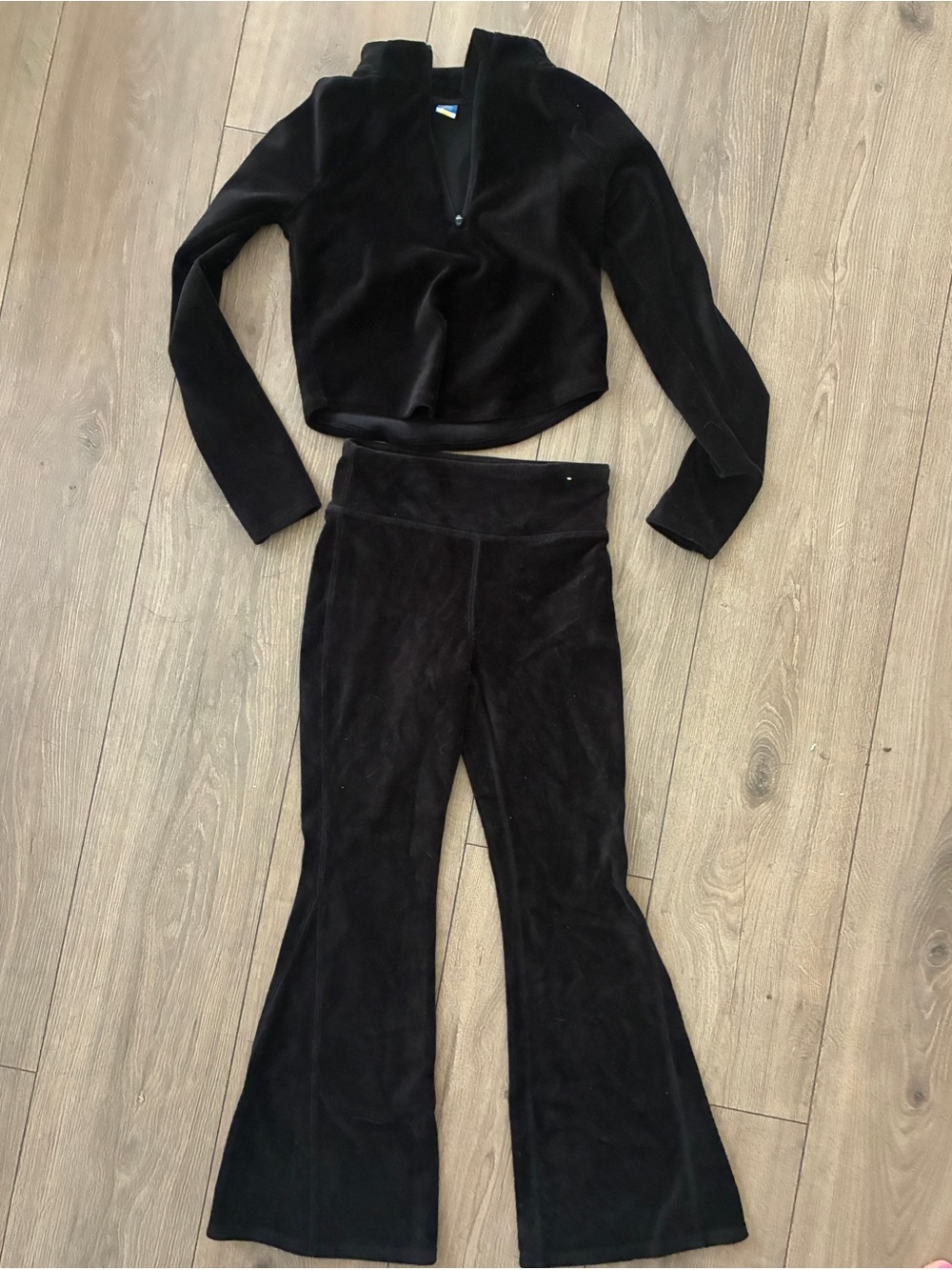 Old Navy Black Kids Matching Velvet Set - Flare